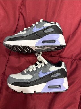 Nike Air Max 90 Sneakers - White, Gray & Lavender Accents